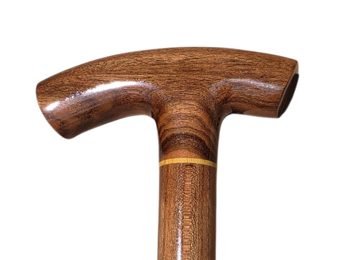 Isthmus handcrafted laurel wood walking cane, view 1