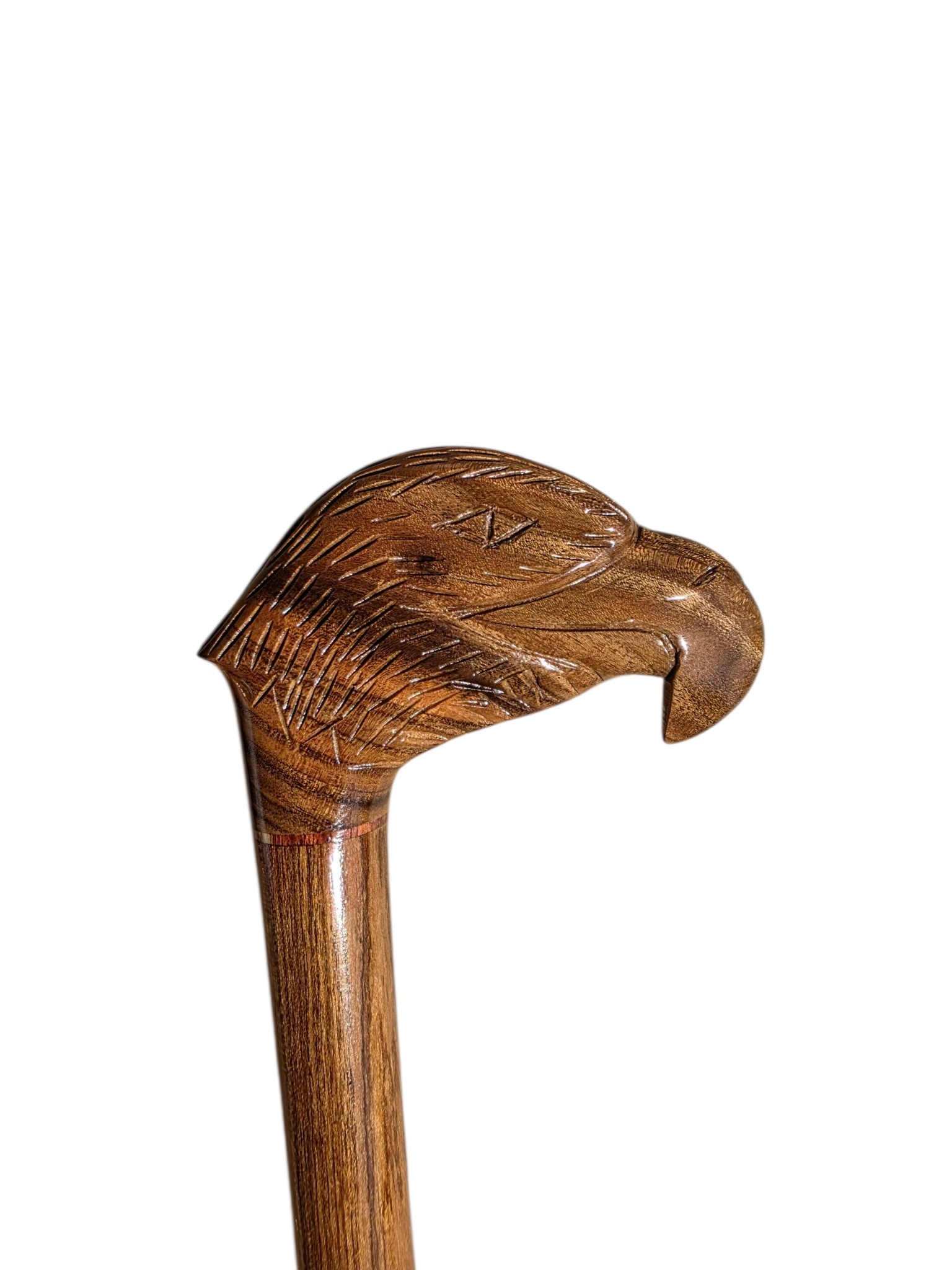 Rare Laurel Wood Eagle Cane — Fully Hand-Carved Artisan Walking Stick