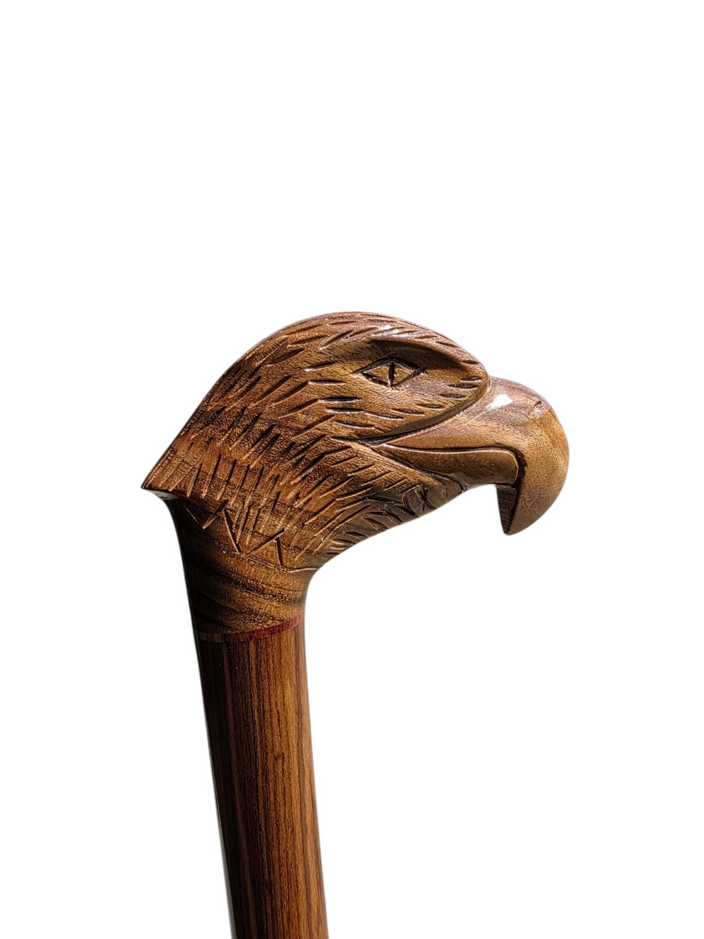 Rare Laurel Wood Eagle Cane — Fully Hand-Carved Artisan Walking Stick