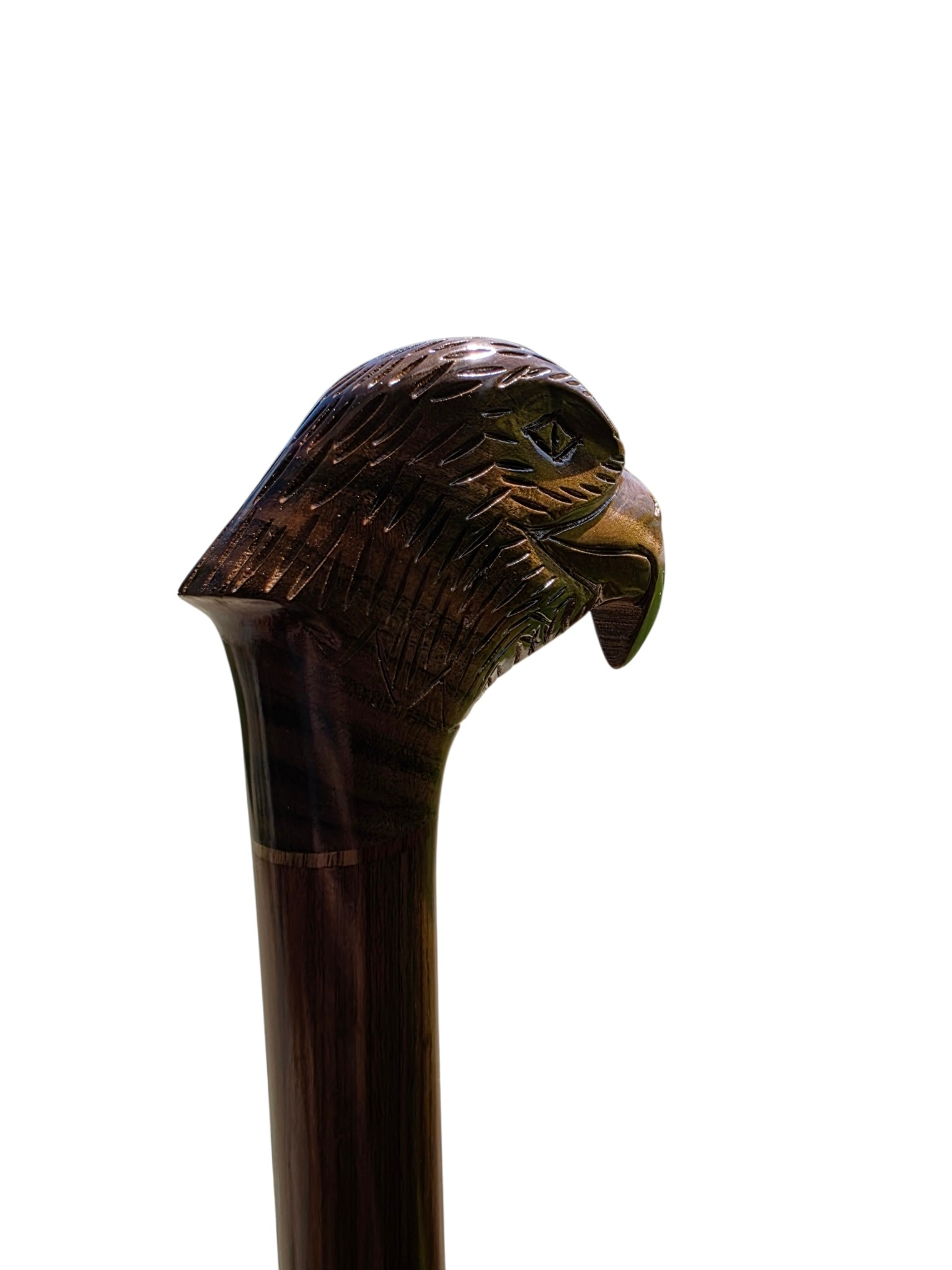 Rare Laurel Wood Eagle Cane — Fully Hand-Carved Artisan Walking Stick