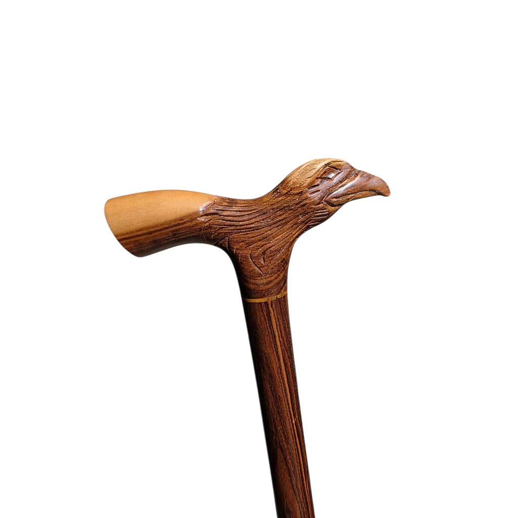 Side view of the eagle derby handle, showing the full length of the grip