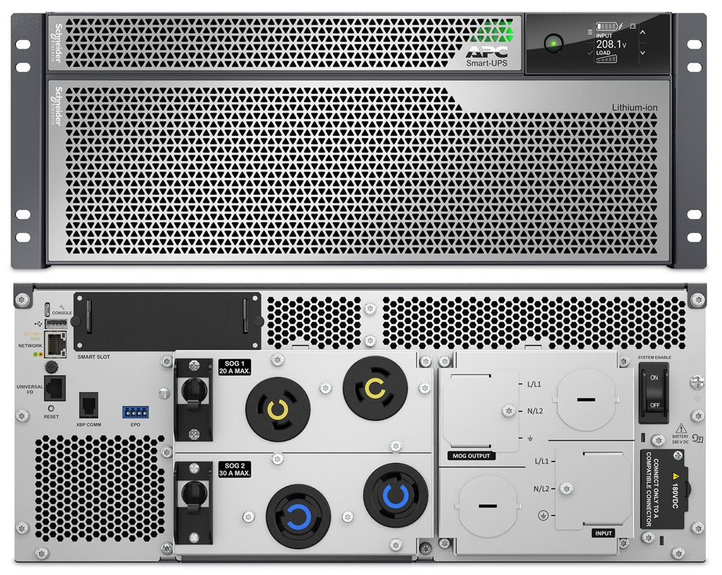 APC SMART-UPS ULTRA ON-LINE LITHIUM ION, 8KVA/8KW, 4U RACK/TOWER, 208/240V