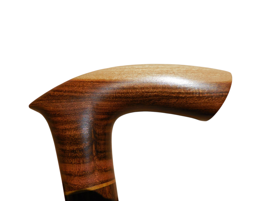 Sombra handcrafted laurel wood walking cane, view 1