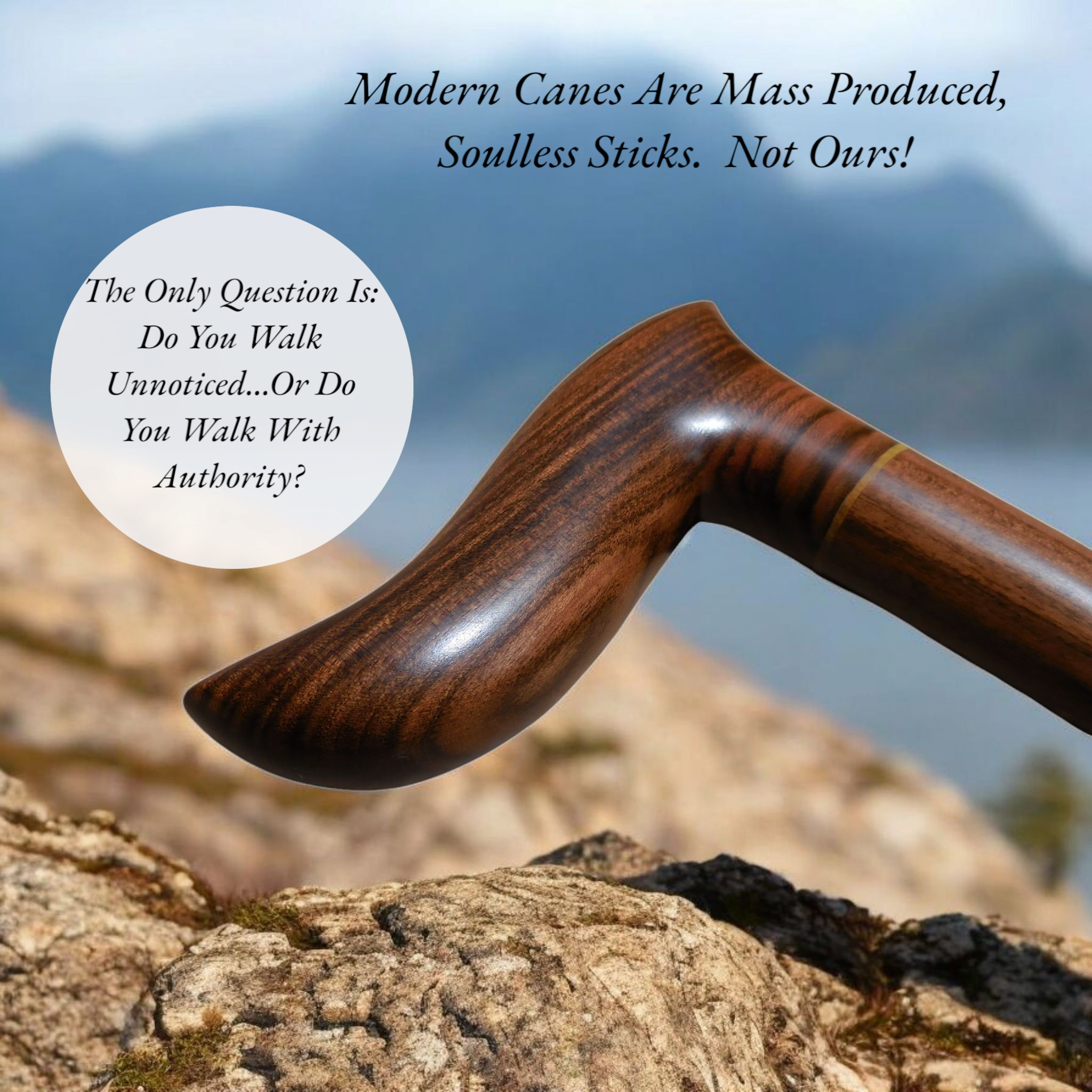 Handcrafted Laurel Wood Walking Cane