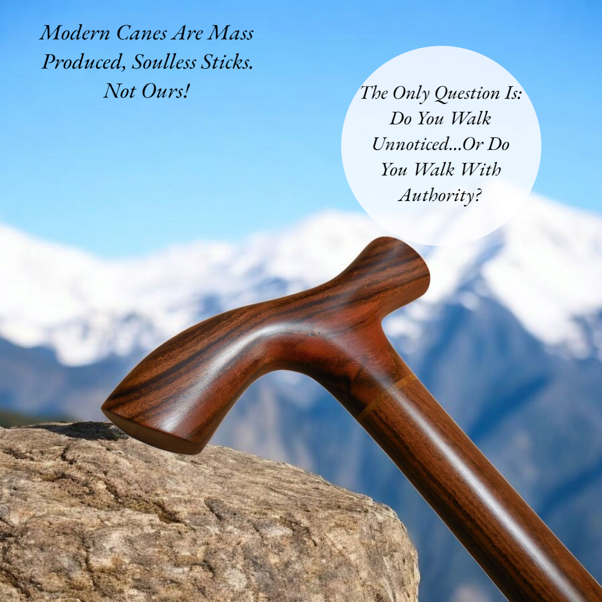 Handcrafted Laurel Wood Walking Cane