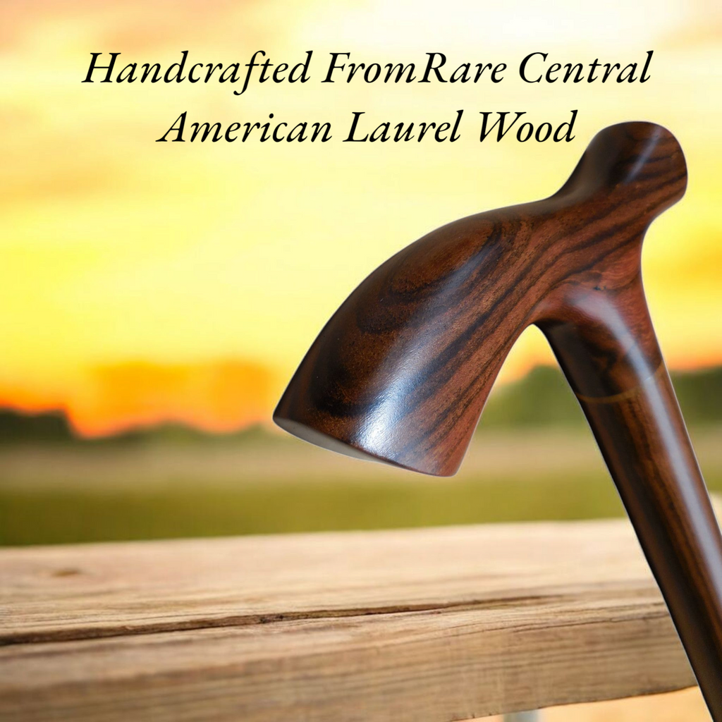 Handcrafted Laurel Wood Walking Cane