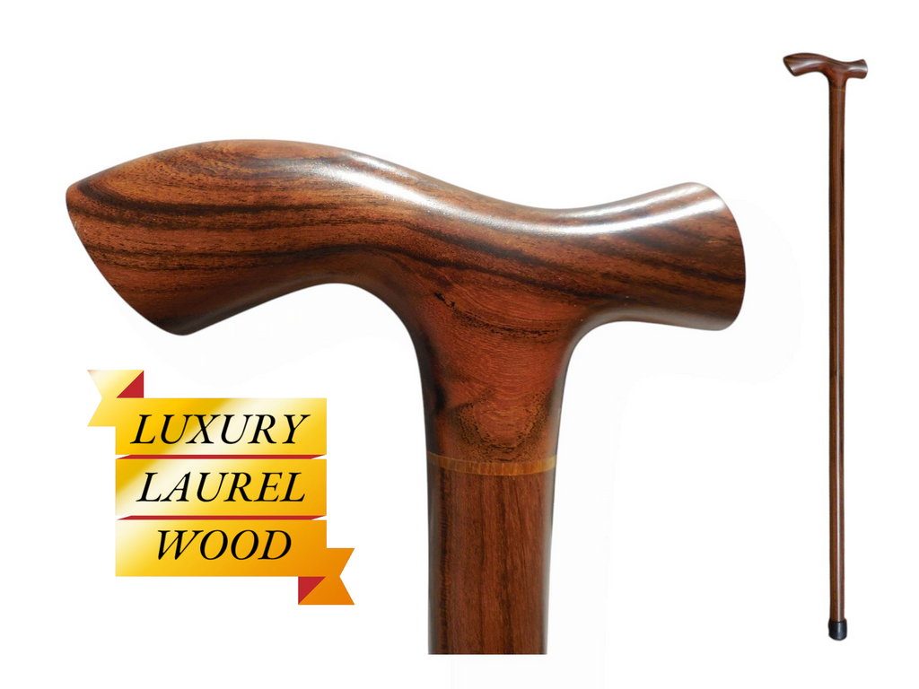 Handcrafted Laurel Wood Walking Cane