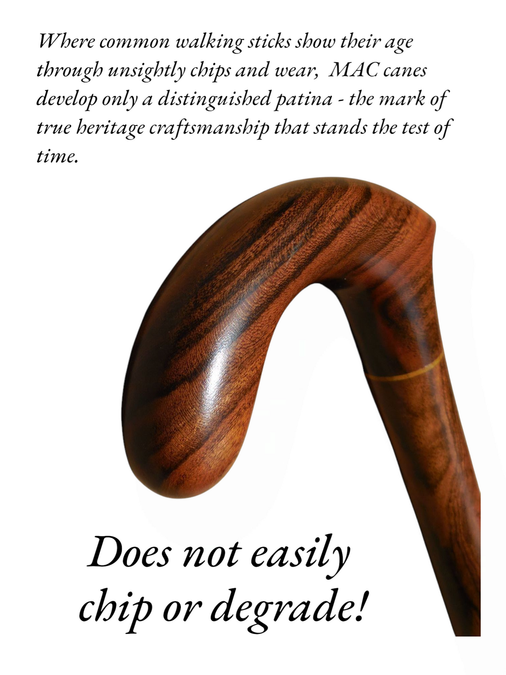 Handcrafted Laurel Wood Walking Cane
