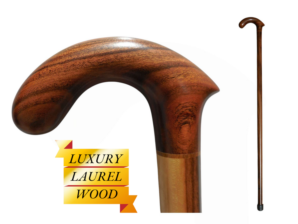 Handcrafted Laurel Wood Walking Cane