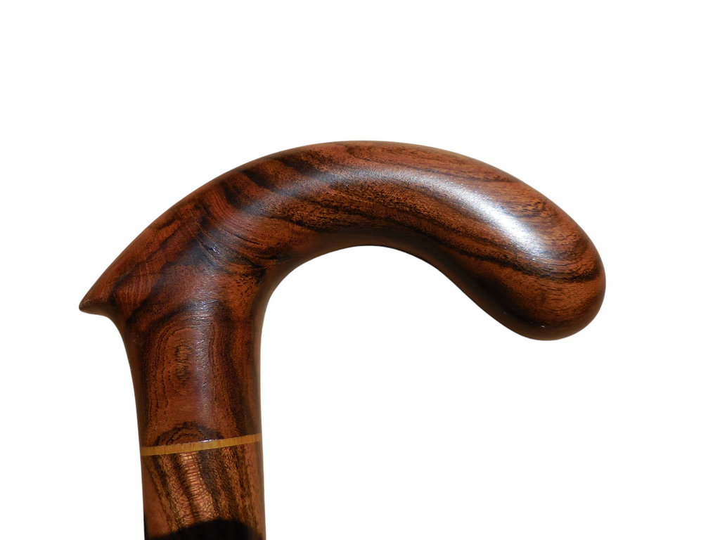 Xibalba derby handle seen head-on, showing the width of the grip