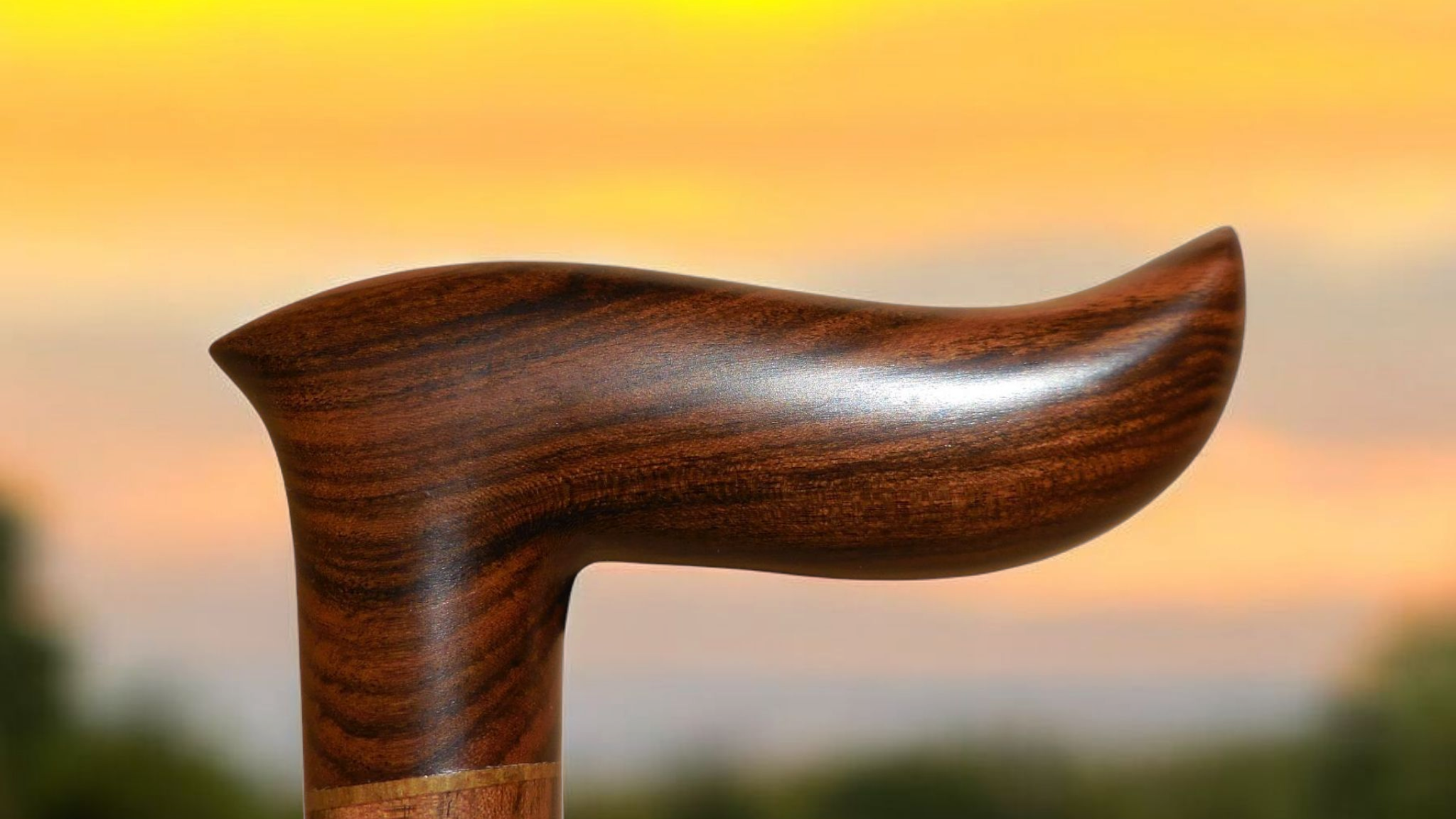 Handcrafted Laurel Wood Walking Cane